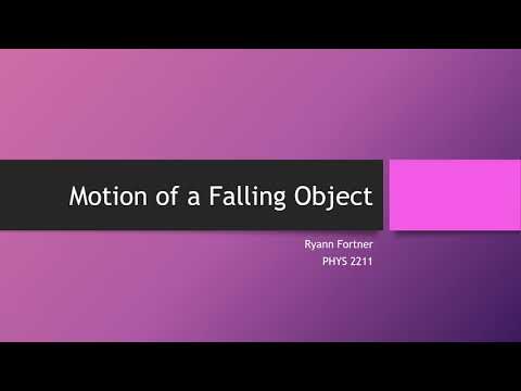 Ryann Fortner--Motion of a Falling Object (Lab 2) PHYS 2211 GaTech