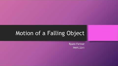 Ryann Fortner--Motion of a Falling Object (Lab 2) PHYS 2211 GaTech