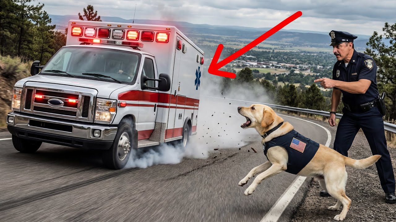 Scout Labrador Dog Police Saves a Pregnant Woman on a Brake-Failure Ambulance — Everyone Was Shocked