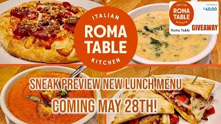 ALL NEW ROMA TABLE SEVIERVILLE LUNCH MENU - GIVEAWAY - EXCLUSIVE LOOK - AFFORDABLE & FAST EVERY DAY!