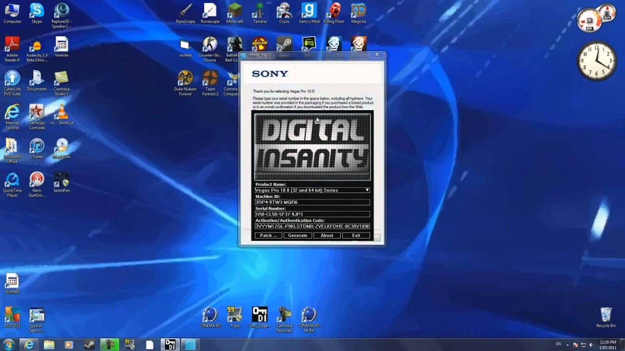 sony vegas pro 10 keygen digital insanity download