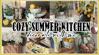 NEW! 2024 SUMMER KITCHEN DECORATE WITH ME│EARLY SUMMER DECORATING IDEAS│LEMON SUMMER KITCHEN DECOR