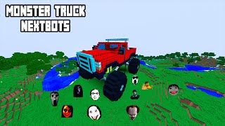 SURVIVAL MONSTER TRUCK HOUSE WITH 100 NEXTBOTS in Minecraft - Gameplay - Coffin Meme