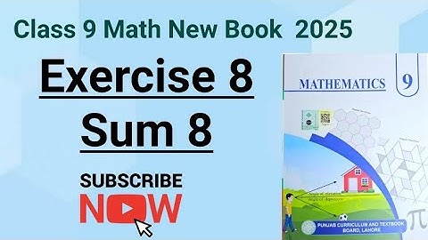 Class 9 Math New Book | Ch 8 Exercise 8 Q 8(i,ii,iii) | 9th Class Maths Exercise 8 Q 8 - PCTB