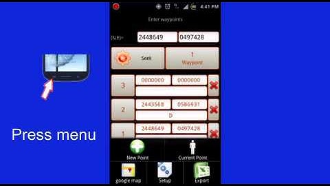 Super Geogps tutorial - waypoints list