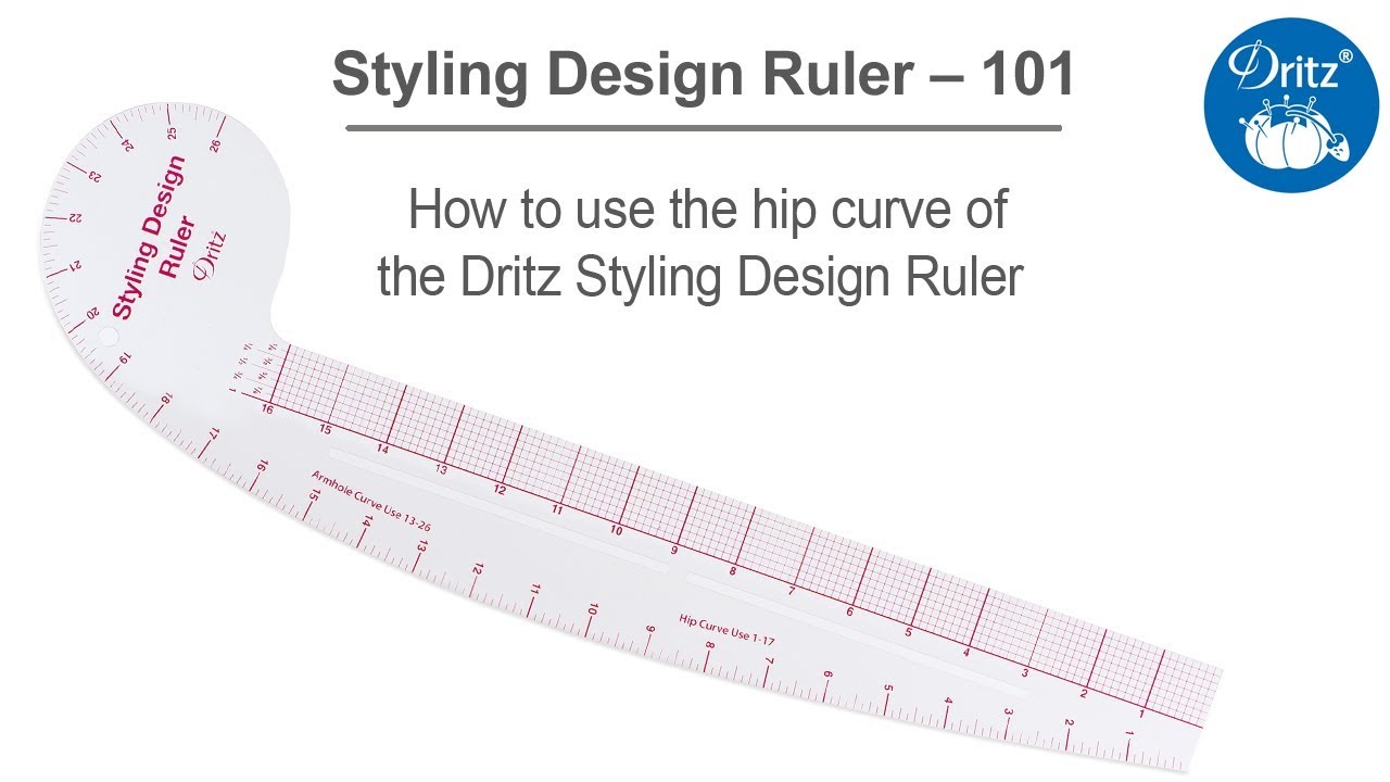 Dritz 24 inch Hip Curve Ruler with How-To Illustrations