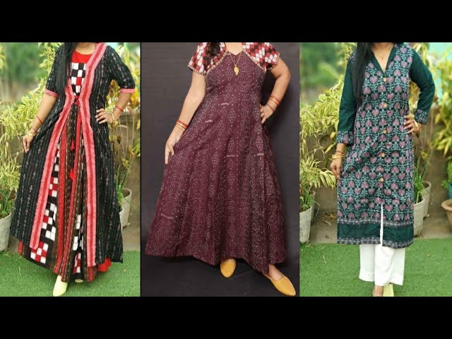 Red and White Sambalpuri cotton Dress material – Boyanika Odisha