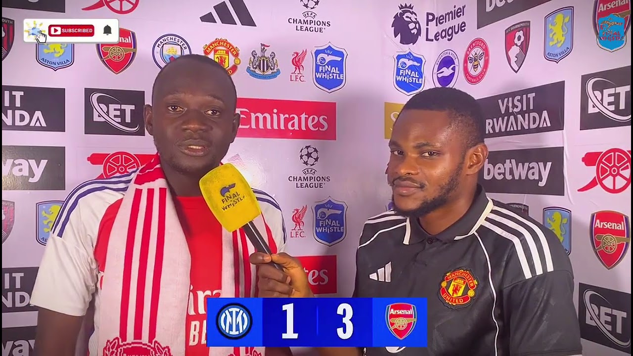 Manchester United you can come Tonight’s let’s play ; Fans Reaction ( Intermillan 1- 3 Arsenal )