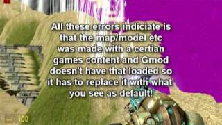 Extended video to the gmod errors...