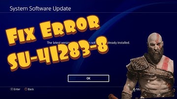 How To Fix PS4 Error SU-41283-8