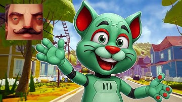 Hello Neighbor - My New Neighbor My Talking Tom Robot Act 2 Random Gameplay Walkthrough