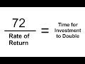 The Rule of 72 - TRICK To Calculate When Investments Double