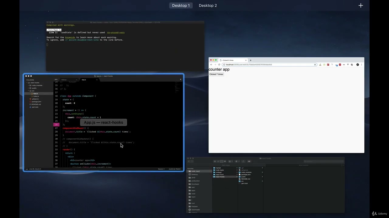 Section 1  React Hooks, Lecture 5  useEffect hook