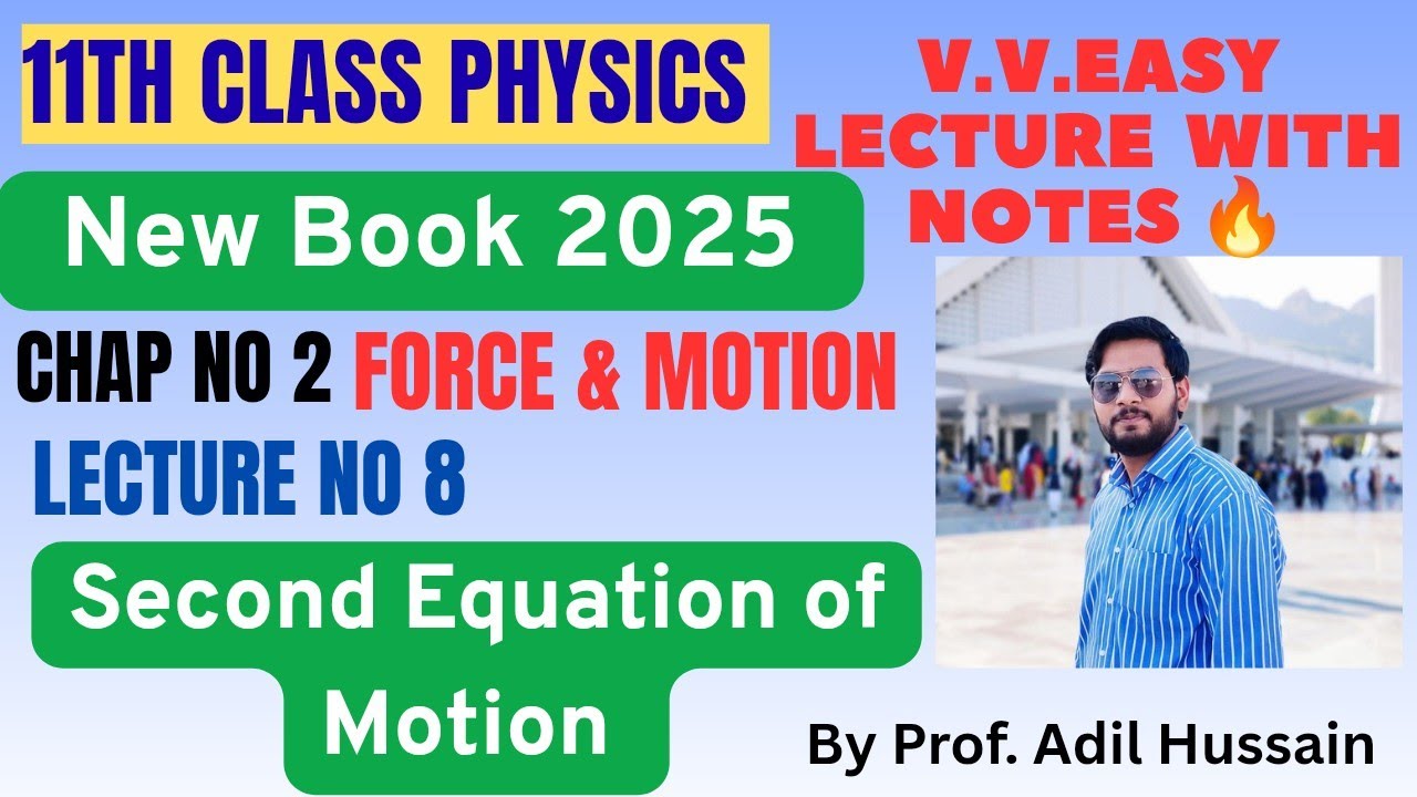 Second Equation of Motion | 11th Class Physics | New Book 2025 PCTB ...