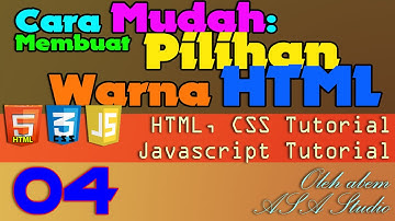 Membuat Pilihan Warna HTML [Cara Mudah] 04 Menampilkan Kotak Daftar Warna dengan Javascript [Javascr