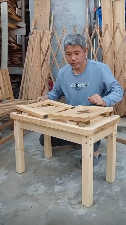 New design foldable table | Easy to make. #home #furniture #table #foldable #homemade #woodworking
