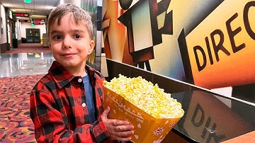 First time in a movie theater!🍿