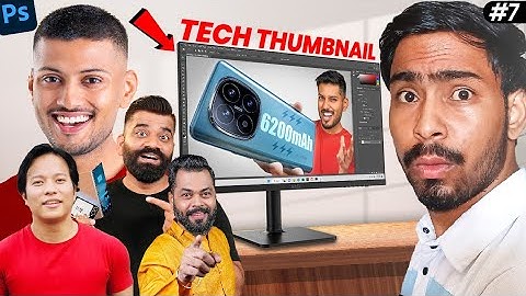 How to make Tech thumbnail like @TechBurner in photoshop | Thumbnail Design in Photoshop 2025 |
