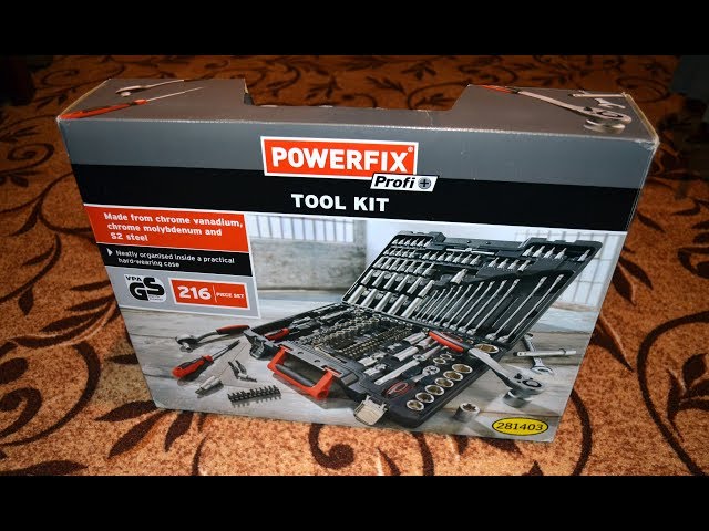 Coffret outils complet 216 pièces Powerfix –