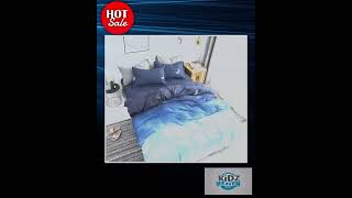 Night Blue Super King Size Duvet Quilt Cover Set