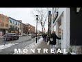 Montreal Popular Neighborhood - Walking in Plateau Mont-Royal - Winter 2022