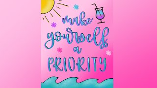 PROCREATE Lettering Time-lapse!- Make Yourself a Priority!