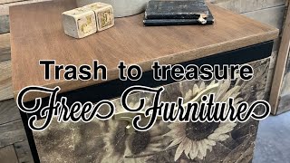Trash to Treasure  | Free Furniture | Decoupage
