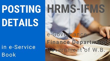 Posting Details Part in e-Service Book in eSE on HRMS
