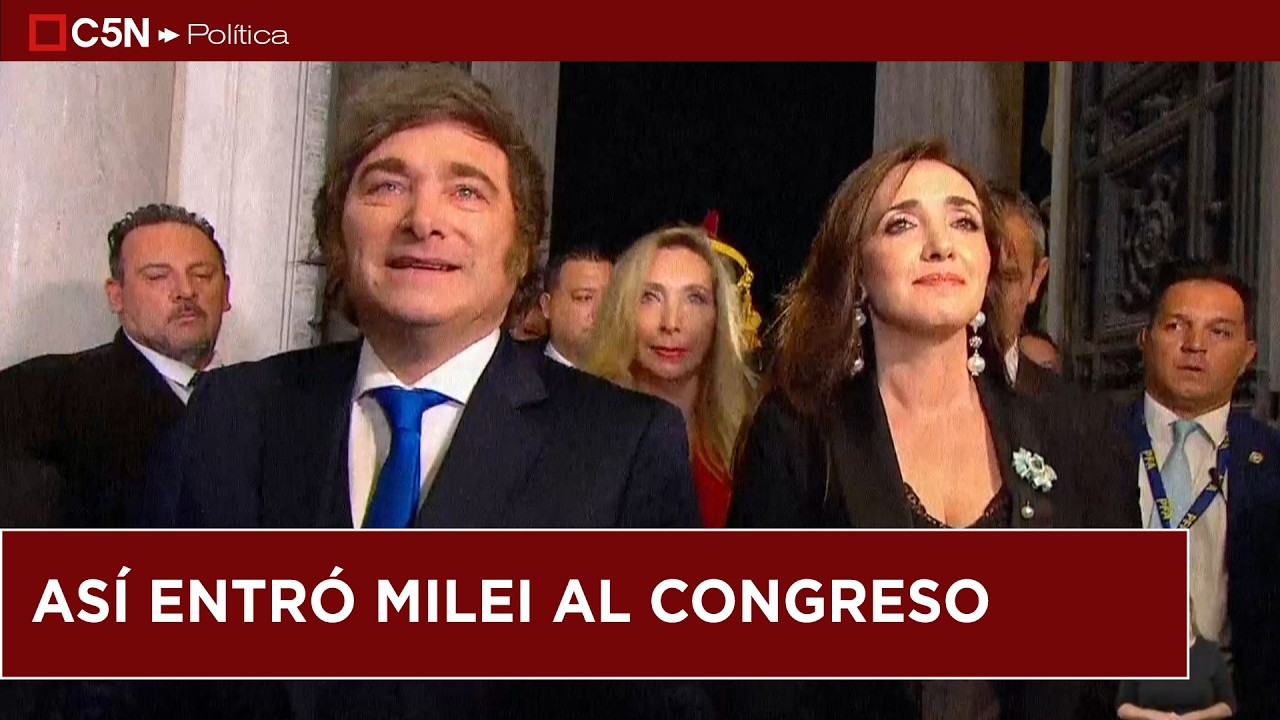 Así llegó JAVIER MILEI al CONGRESO para la APERTURA de SESIONES 2026