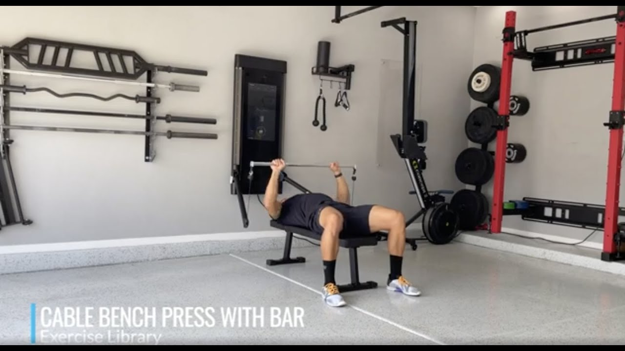 Cable Bench Cable Bench Press With Bar - YouTube