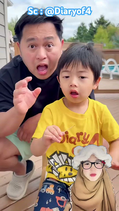 Buang Sisa Makanan ⁉️ ehh kena si om 😁 @Diaryof4 #shorts #funny #dubbing