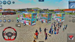 तीन Dj Gadi  Sath me Game paly  vo bhi bus simulator Indonesia Game 😱Gabar Dj Game#viral #dj