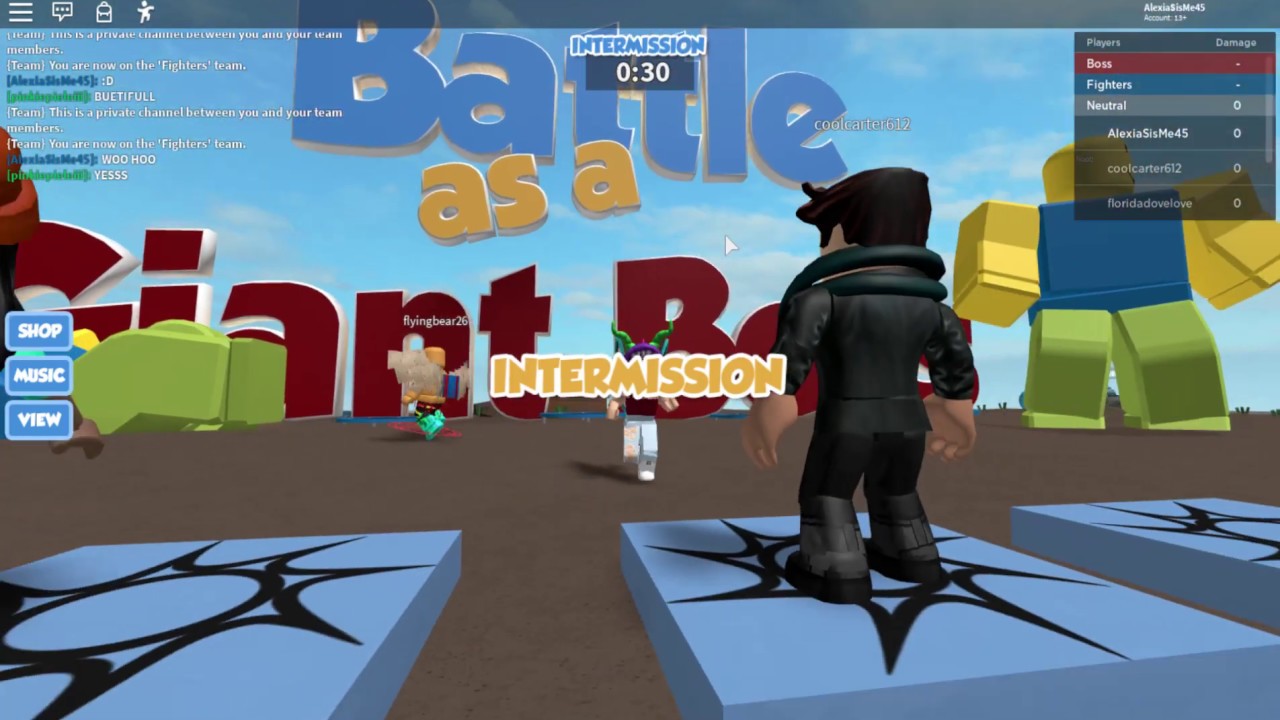 Roblox Battle As A Giant Boss We Have To Fight Back YouTube 