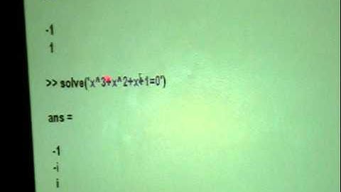 Ecuaciones de una incógnitas MATLAB