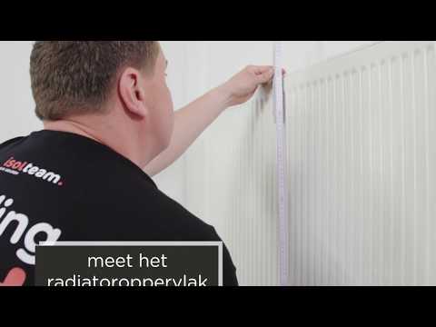 Radiatorisolatie met radiatorfolie en magneten