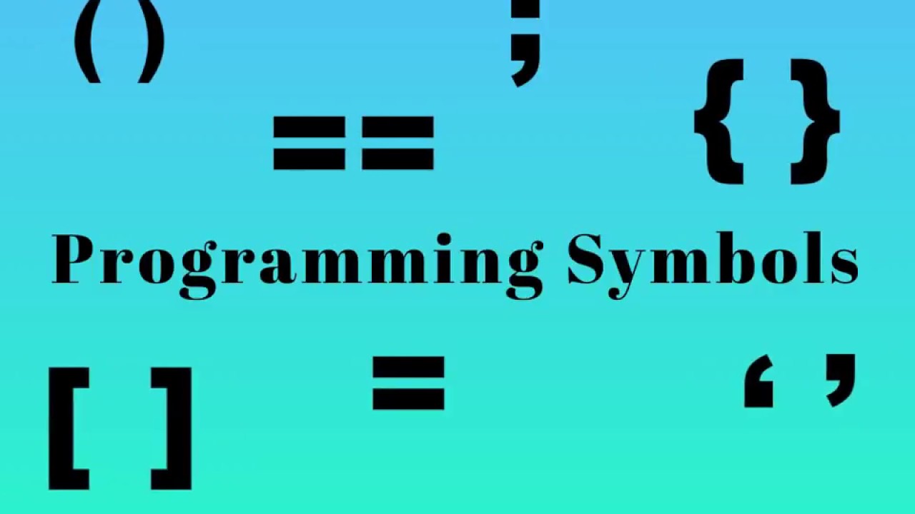 programming symbols