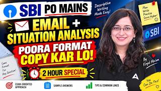 SBI PO Mains 2026 Descriptive Writing 🔥 | Email Writing + Situation Analysis | Kinjal Ma’am