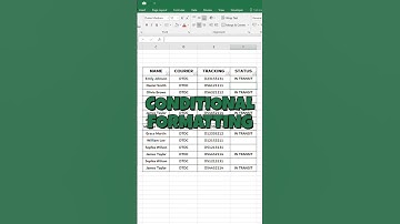 HOW TO DO CONDITIONAL FORMATTING #shorts