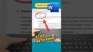 CHANGE LOWERCASE TO UPPERCASE INSTANTLY IN WORD #shortstutorial #wordforbeginners #word #fyp #fypシ