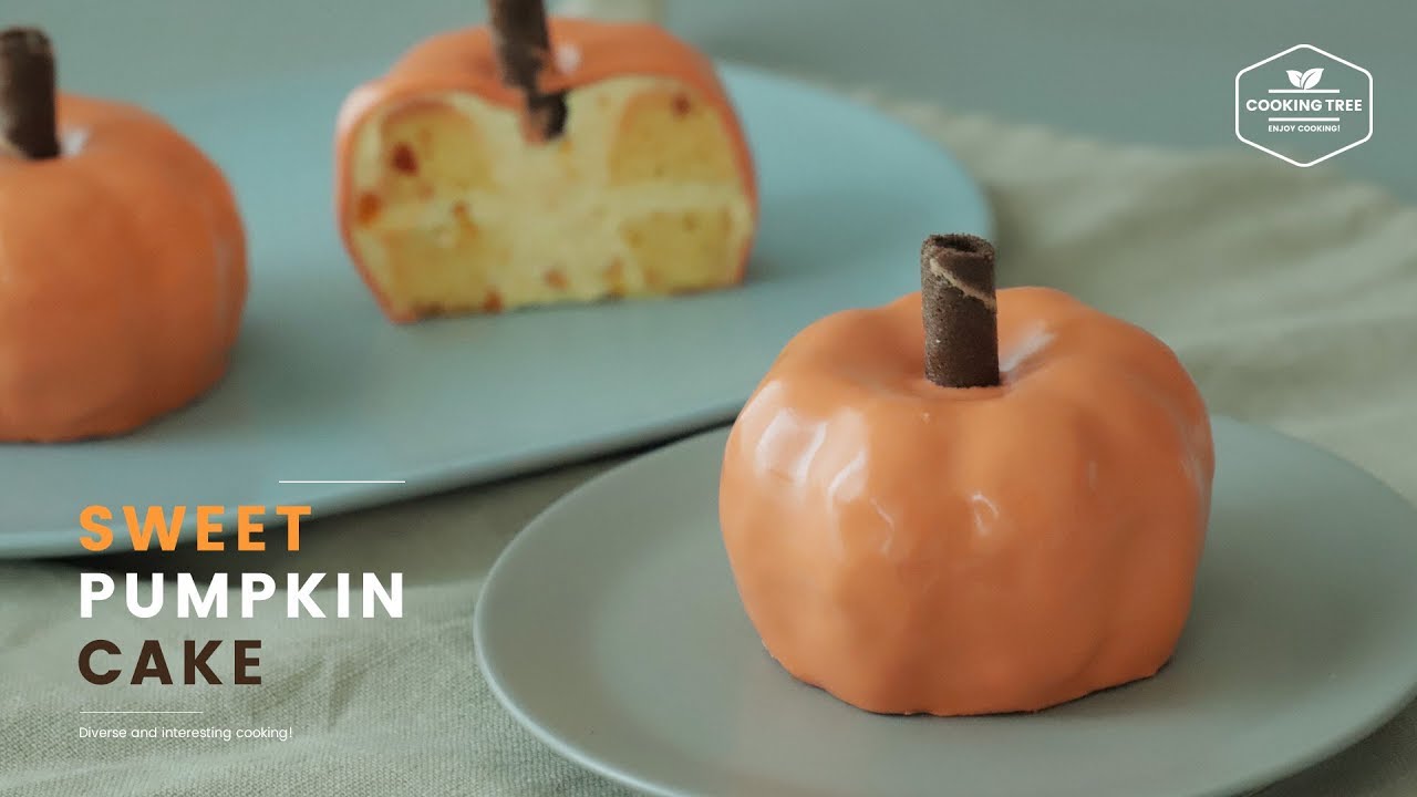 호박 케이크 만들기🎃단호박 파운드 케이크 : Pumpkin Cake Recipe, Halloween Pumpkin Cake : ハロウィンかぼちゃケーキ | Cooking tree