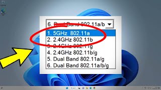 how to change from 2.4ghz to 5ghz wifi network adapter in windows 11 /10 - switch 2.5ghz to 5ghz 📶✅