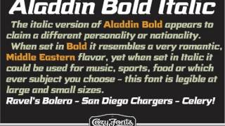 Aladdin Bold Italic Font Download