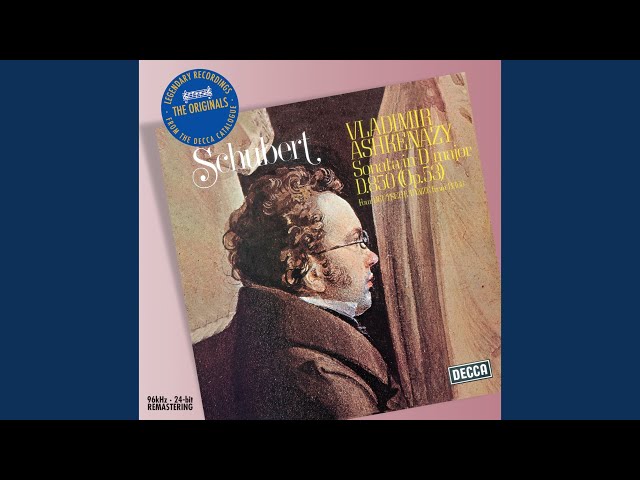 Schubert - Sonate pour piano D.850:1er mvt : Vladimir Ashkenazy, piano