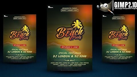 Create a Summer Beach Party Flyer In GIMP | Photoshop editing in GIMP | Codingcreator