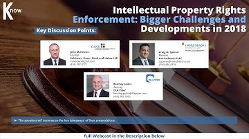Intellectual Property Rights Enforcement CLE: Challenges