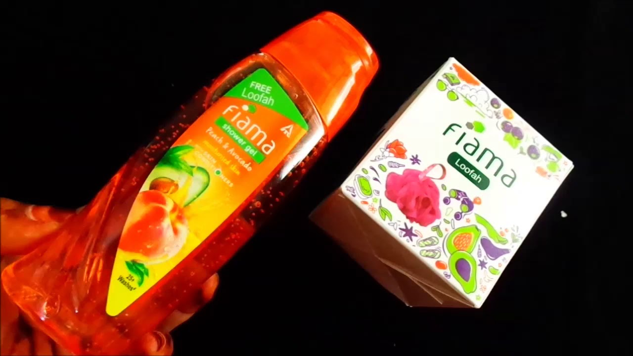 Fiama Shower Gel With Free Loofah / Fiama Shower Gel Peach Avacado