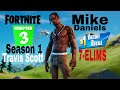 Fortnite:Travis Scott Gameplay solo Victory Royal Chapter 3 Season 1 (PS4 Slim)