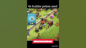 4x Builder potion used in my village #shorts #clashofclans #gaming #builderboost
