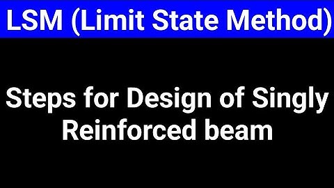 Steps for designing Singly reinforced beam by limit state method