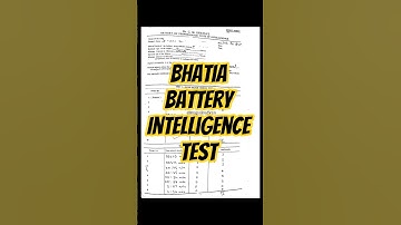 Bhatia Battery Intelligence Test | Psychology Practical | #psychology #psychologyexperiment #shorts